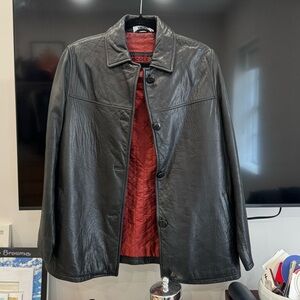 Vintage Twin Midi Real Leather Jacket